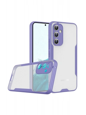 Newface Samsung Galaxy A24 4G Kılıf Platin Silikon - Lila