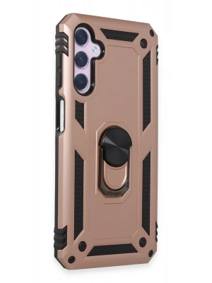 Newface Samsung Galaxy A24 4G Kılıf Sofya Yüzüklü Silikon Kapak - Rose