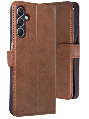 Newface Samsung Galaxy A24 4G Kılıf Trend S Plus Kapaklı Kılıf - Taba