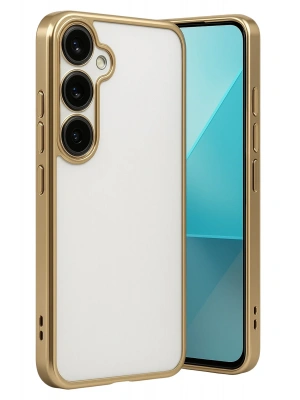 Newface Samsung Galaxy A24 4G Prime Kılıf Razer Lensli Silikon - Gold