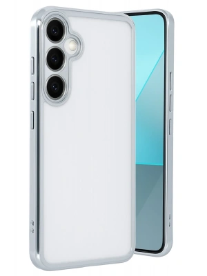 Newface Samsung Galaxy A24 4G Prime Kılıf Razer Lensli Silikon - Gümüş