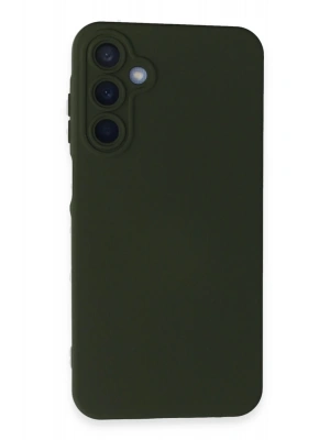 Newface Samsung Galaxy A25 5G Kılıf Nano içi Kadife Silikon - Koyu Yeşil