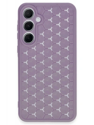 Newface Samsung Galaxy A25 5G Kılıf Petek Silikon Kapak - Lila