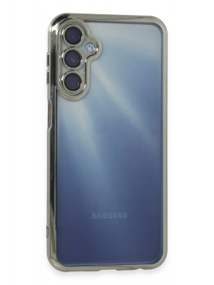 Newface Samsung Galaxy A25 5G Kılıf Razer Lensli Silikon - Gümüş