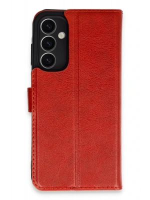 Newface Samsung Galaxy A25 5G Kılıf Trend S Plus Kapaklı Kılıf - Kırmızı