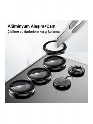 Newface Samsung Galaxy A25 5G Valdez Metal Kamera Lens - Gümüş