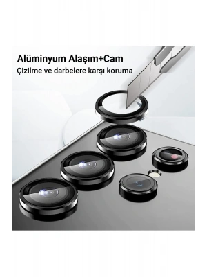 Newface Samsung Galaxy A25 5G Valdez Metal Kamera Lens - Siyah