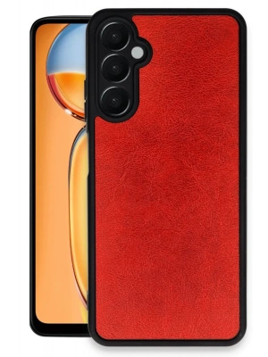 Newface Samsung Galaxy A26 Kılıf Aras Deri Kapak - Kırmızı