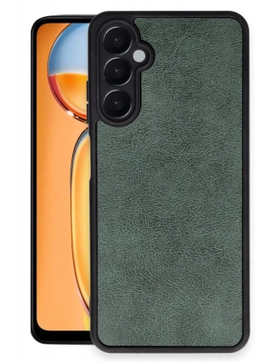 Newface Samsung Galaxy A26 Kılıf Aras Deri Kapak - Koyu Yeşil