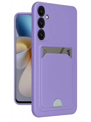 Newface Samsung Galaxy A26 Kılıf Kelvin Kartvizitli Silikon - Lila