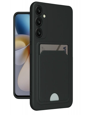 Newface Samsung Galaxy A26 Kılıf Kelvin Kartvizitli Silikon - Siyah