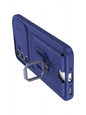 Newface Samsung Galaxy A26 Kılıf Zuma Kartvizitli Yüzüklü Silikon - Lacivert