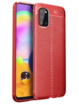 Newface Samsung Galaxy A31 Kılıf Auto Focus Kapak - Kırmızı