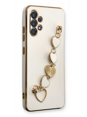 Newface Samsung Galaxy A32 Kılıf Esila Silikon - Beyaz