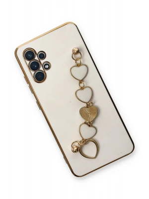 Newface Samsung Galaxy A32 Kılıf Esila Silikon - Beyaz