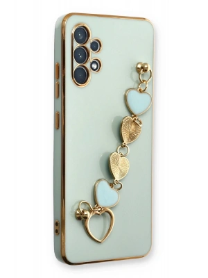 Newface Samsung Galaxy A32 Kılıf Esila Silikon - Su Yeşili