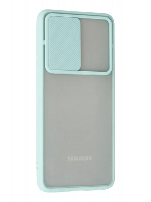 Newface Samsung Galaxy A32 Kılıf Palm Buzlu Kamera Sürgülü Silikon - Turkuaz
