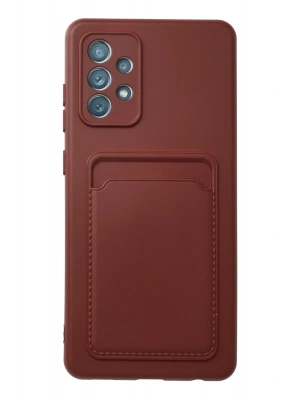 Newface Samsung Galaxy A33 5G Kılıf Kelvin Kartvizitli Silikon - Bordo