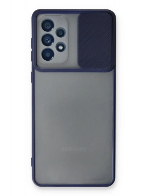 Newface Samsung Galaxy A33 5G Kılıf Palm Buzlu Kamera Sürgülü Silikon - Lacivert