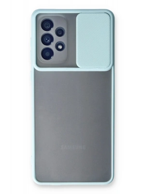 Newface Samsung Galaxy A33 5G Kılıf Palm Buzlu Kamera Sürgülü Silikon - Turkuaz