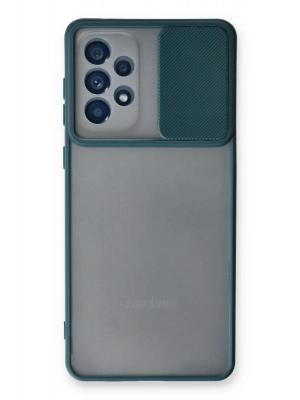 Newface Samsung Galaxy A33 5G Kılıf Palm Buzlu Kamera Sürgülü Silikon - Yeşil