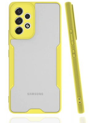 Newface Samsung Galaxy A33 5G Kılıf Platin Silikon - Sarı