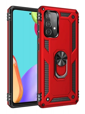 Newface Samsung Galaxy A33 5G Kılıf Sofya Yüzüklü Silikon Kapak - Kırmızı