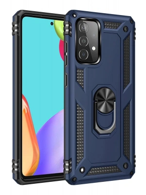 Newface Samsung Galaxy A33 5G Kılıf Sofya Yüzüklü Silikon Kapak - Lacivert