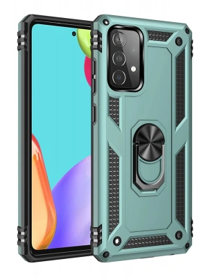 Newface Samsung Galaxy A33 5G Kılıf Sofya Yüzüklü Silikon Kapak - Yeşil