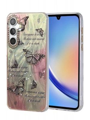 Newface Samsung Galaxy A34 5G Kılıf Blade Aynalı Desenli Kapak - Desen 6