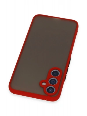 Newface Samsung Galaxy A34 5G Kılıf Montreal Silikon Kapak - Kırmızı