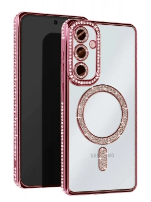 Newface Samsung Galaxy A35 5G Joke Simli Magneticsafe Kılıf - Pembe