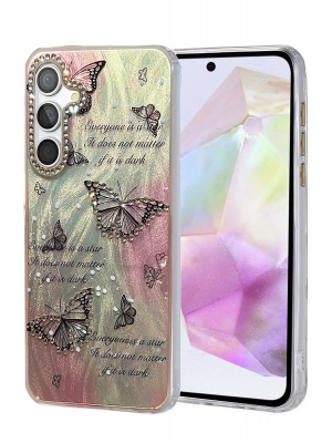 Newface Samsung Galaxy A35 5G Kılıf Blade Aynalı Desenli Kapak - Desen 6