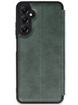 Newface Samsung Galaxy A35 5G Kılıf Flip Cover - Koyu Yeşil