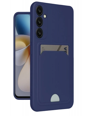 Newface Samsung Galaxy A35 5G Kılıf Kelvin Kartvizitli Silikon - Lacivert