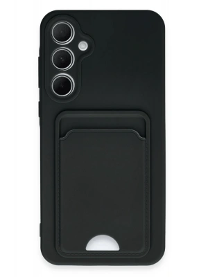 Newface Samsung Galaxy A35 5G Kılıf Kelvin Kartvizitli Silikon - Siyah