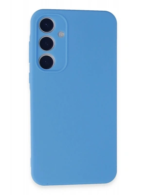 Newface Samsung Galaxy A35 5G Kılıf Nano içi Kadife Silikon - Mavi