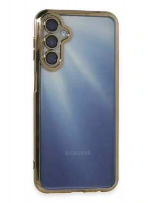 Newface Samsung Galaxy A35 5G Kılıf Razer Lensli Silikon - Gold