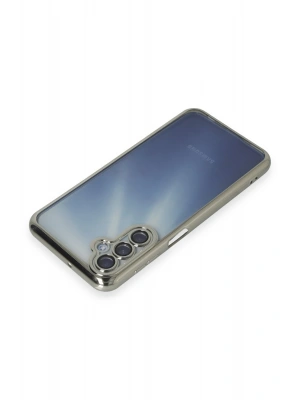 Newface Samsung Galaxy A35 5G Kılıf Razer Lensli Silikon - Gümüş