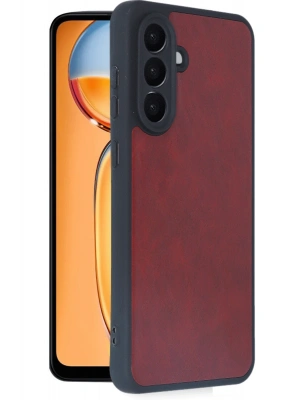 Newface Samsung Galaxy A36 Kılıf Aras Deri Kapak - Bordo