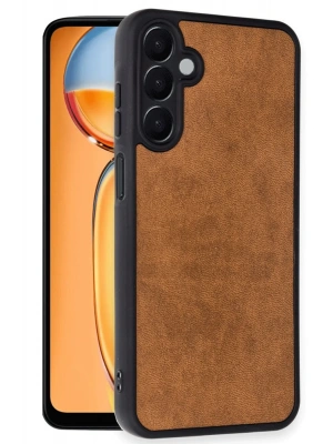 Newface Samsung Galaxy A36 Kılıf Aras Deri Kapak - Taba