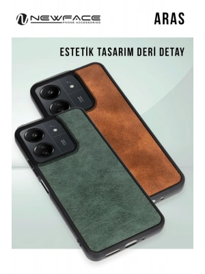 Newface Samsung Galaxy A36 Kılıf Aras Deri Kapak - Taba