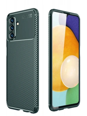 Newface Samsung Galaxy A36 Kılıf Auto Focus Karbon Kapak - Koyu Yeşil