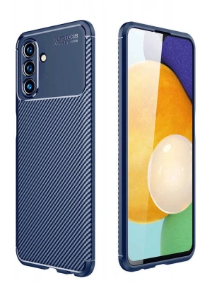 Newface Samsung Galaxy A36 Kılıf Auto Focus Karbon Kapak - Lacivert