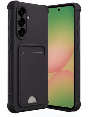 Newface Samsung Galaxy A36 Kılıf Kelvin Kartvizitli Silikon - Siyah