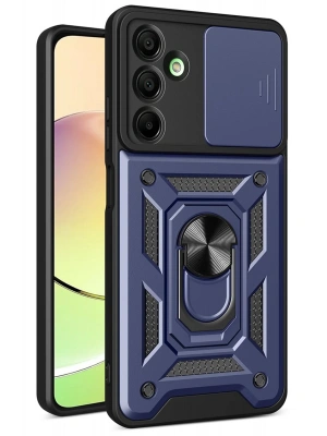 Newface Samsung Galaxy A36 Kılıf Pars Lens Yüzüklü Silikon - Lacivert