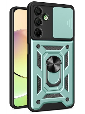 Newface Samsung Galaxy A36 Kılıf Pars Lens Yüzüklü Silikon - Yeşil