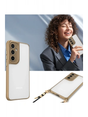 Newface Samsung Galaxy A36 Kılıf Penta Silikon Kılıf - Çöl Titanyum