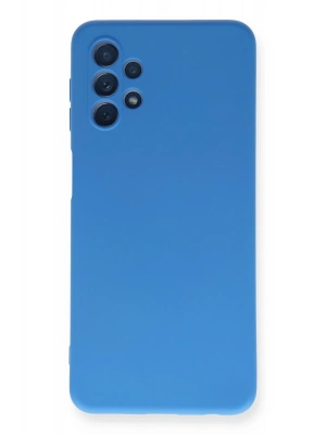 Newface Samsung Galaxy A52 Kılıf Nano içi Kadife Silikon - Mavi