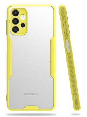 Newface Samsung Galaxy A52 Kılıf Platin Silikon - Sarı